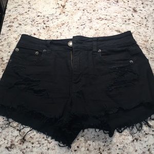 Black Jean Shorts
